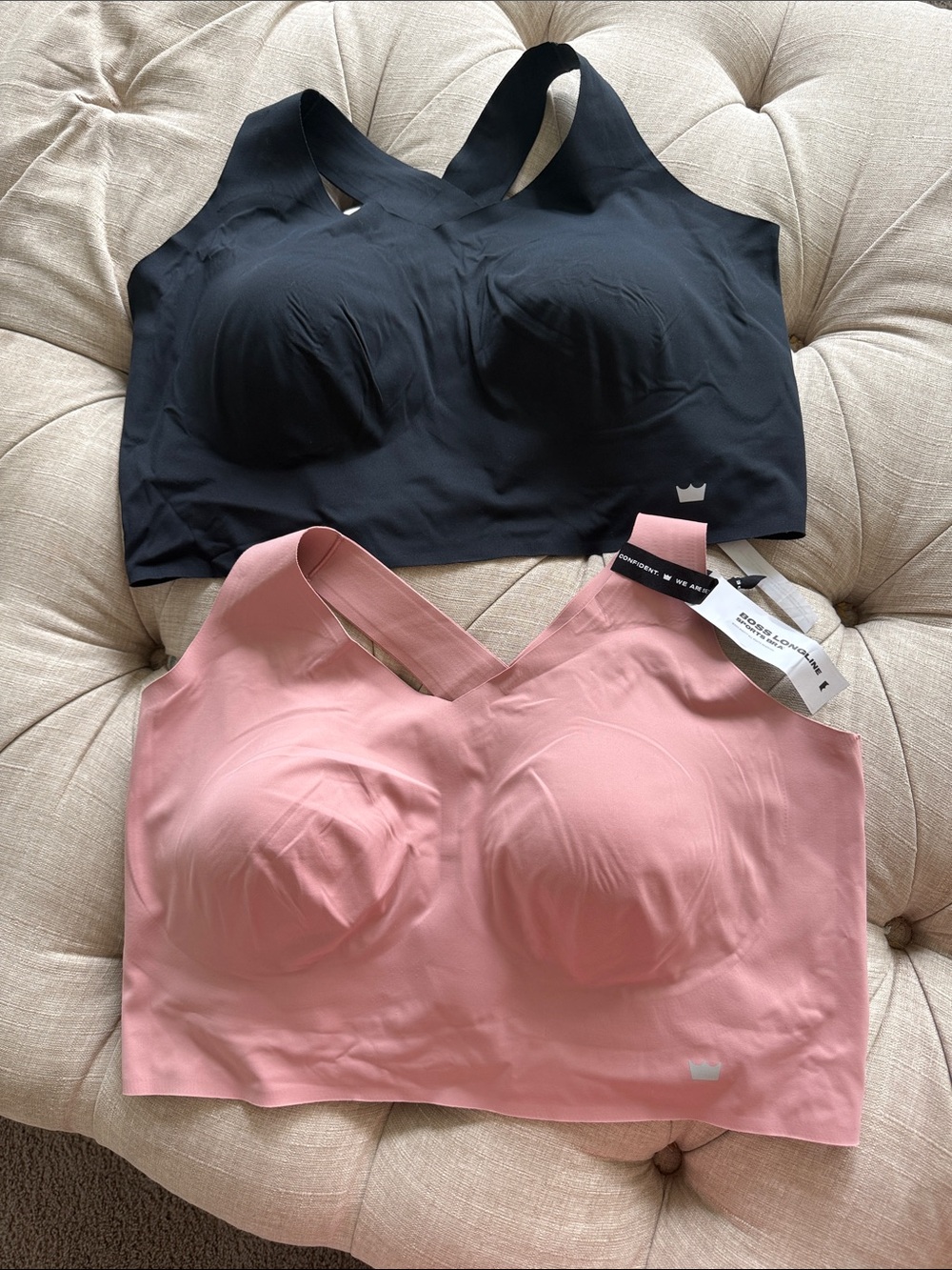SHEFIT Seamless Support Bralette - Black & Pink
